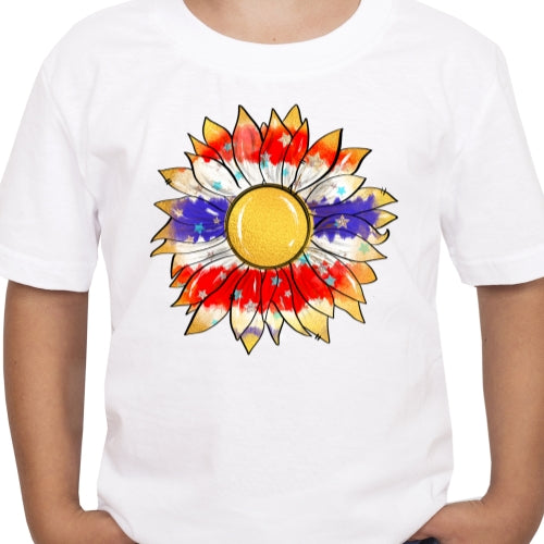 Patriotic Gold Sunflower Sublimation