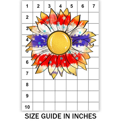 Patriotic Gold Sunflower Sublimation