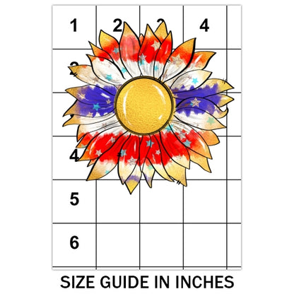 Patriotic Gold Sunflower Sublimation