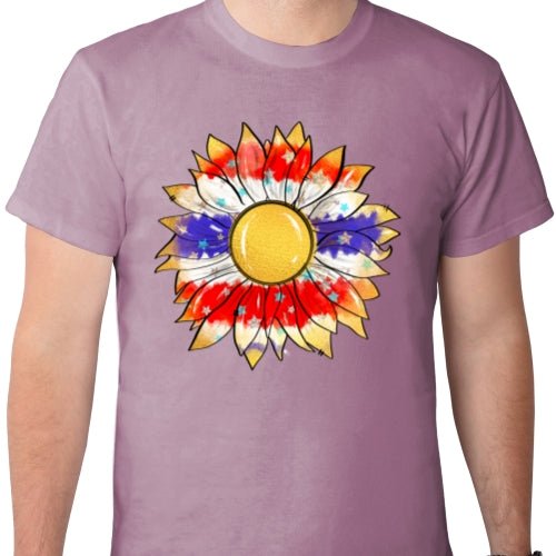 Patriotic Gold Sunflower DTF