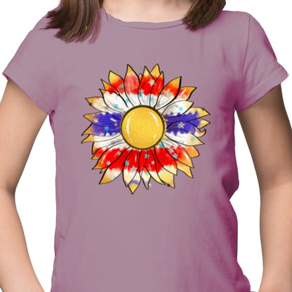 Patriotic Gold Sunflower DTF