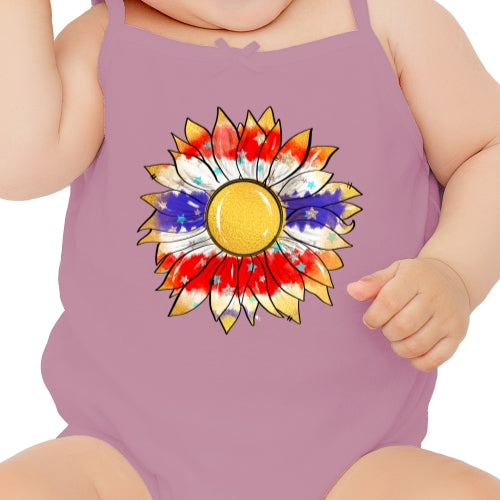 Patriotic Gold Sunflower DTF