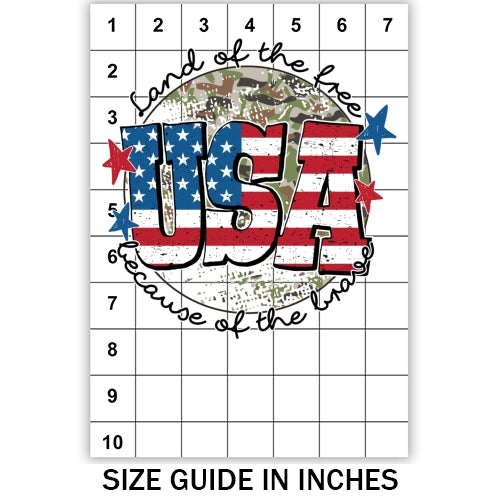 Land Of The Free USA Sublimation
