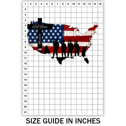 God Bless America Map Sublimation