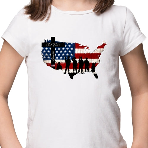 God Bless America Map Sublimation