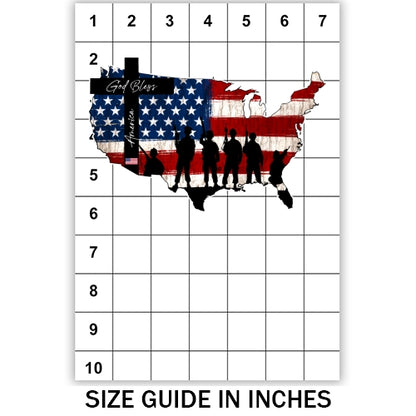 God Bless America Map Sublimation