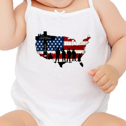 God Bless America Map Sublimation