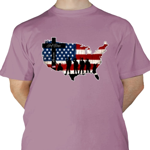 God Bless America Map DTF