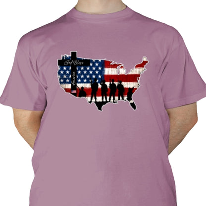 God Bless America Map DTF