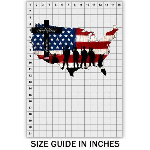 God Bless America Map DTF