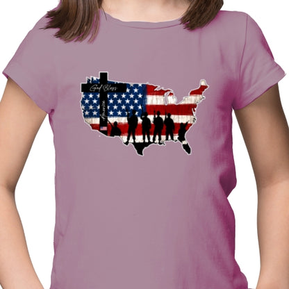 God Bless America Map DTF