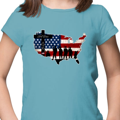 God Bless America Map DTF