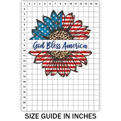 God Bless America Sunflower Sublimation