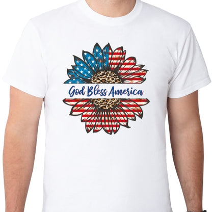 God Bless America Sunflower Sublimation