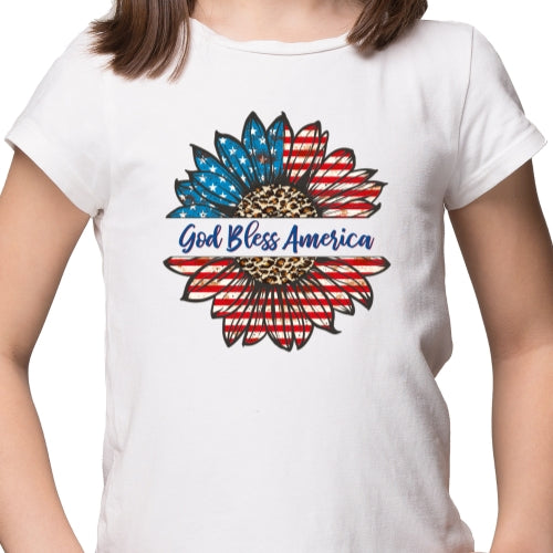 God Bless America Sunflower Sublimation