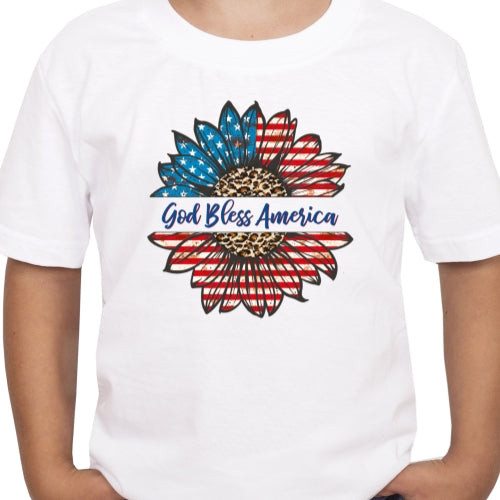 God Bless America Sunflower Sublimation