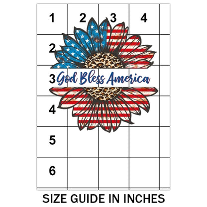 God Bless America Sunflower Sublimation