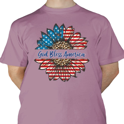 God Bless America Sunflower DTF