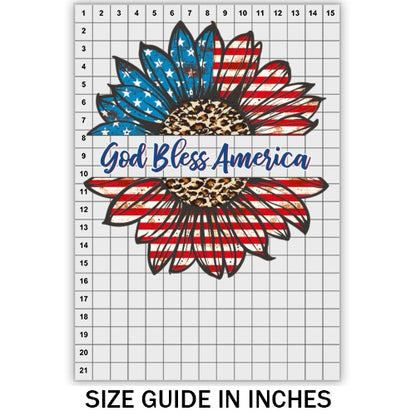 God Bless America Sunflower DTF