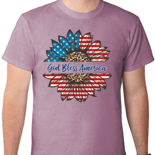 God Bless America Sunflower DTF
