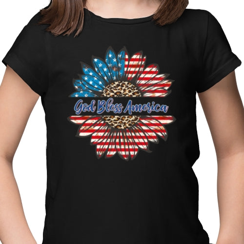 God Bless America Sunflower DTF