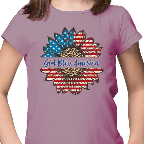 God Bless America Sunflower DTF