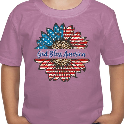 God Bless America Sunflower DTF
