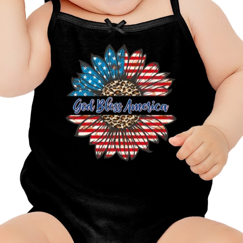 God Bless America Sunflower DTF