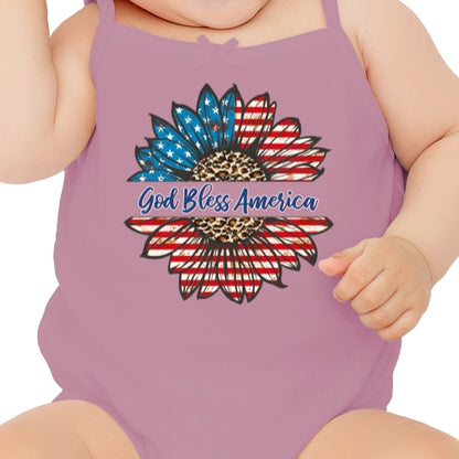 God Bless America Sunflower DTF