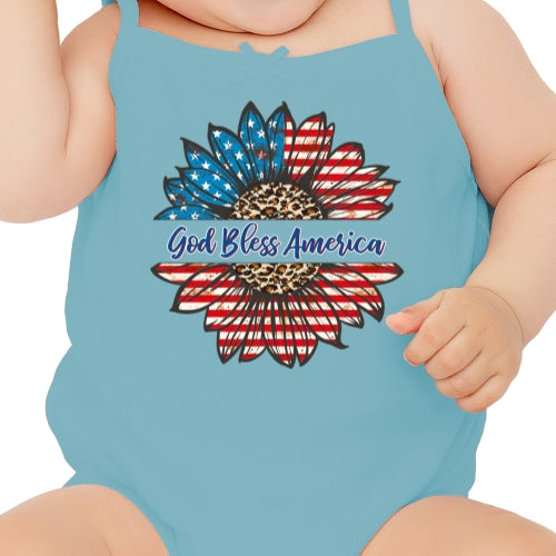 God Bless America Sunflower DTF