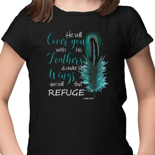 He Will Cover You With His Wings DTF