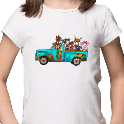 Turquoise Farm Truck Sublimation