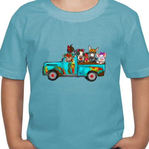 Turquoise Farm Truck DTF