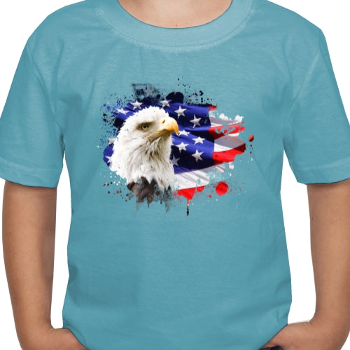 American Flag With Eagle DTF