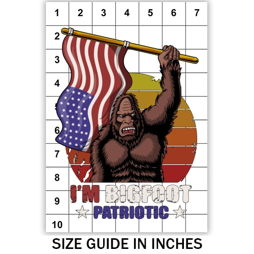 Bigfoot Patriotic Sublimation