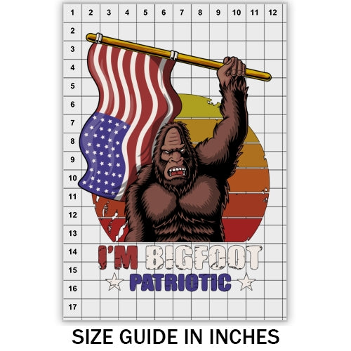 Bigfoot Patriotic DTF