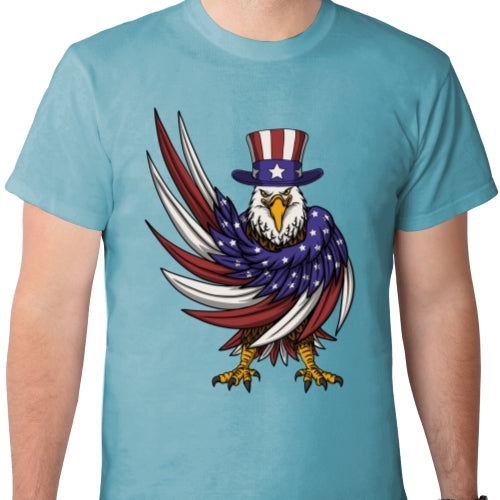 Eagle Wearing Uncle Sam Hat DTF