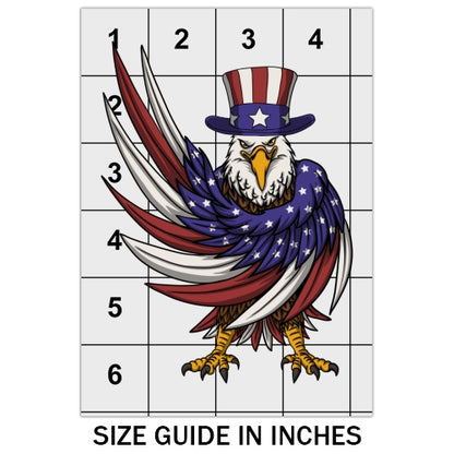 Eagle Wearing Uncle Sam Hat DTF