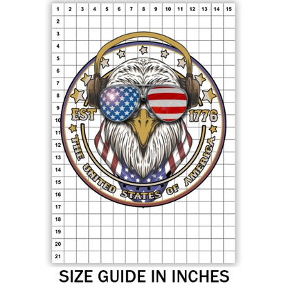 USA Eagle With Headphones Sublimation