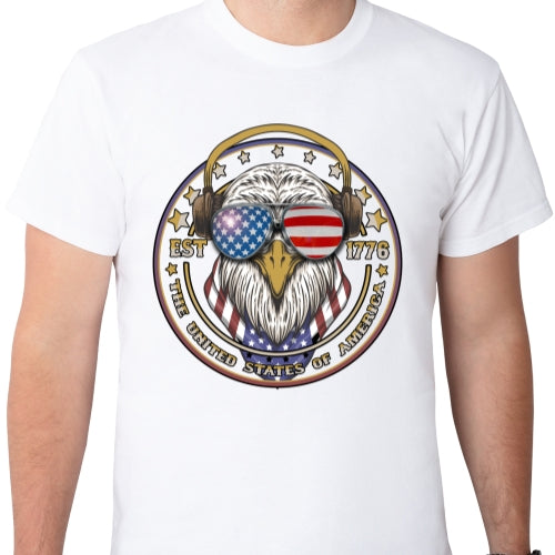 USA Eagle With Headphones Sublimation
