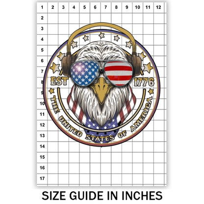 USA Eagle With Headphones Sublimation