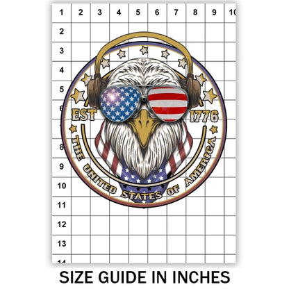 USA Eagle With Headphones Sublimation
