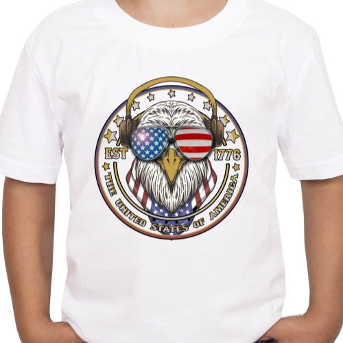 USA Eagle With Headphones Sublimation