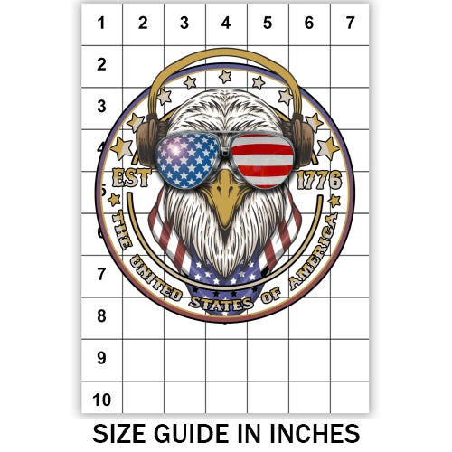 USA Eagle With Headphones Sublimation