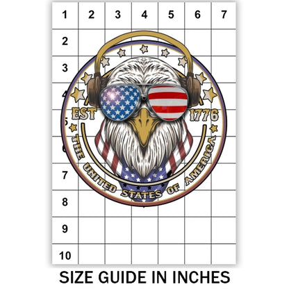 USA Eagle With Headphones Sublimation