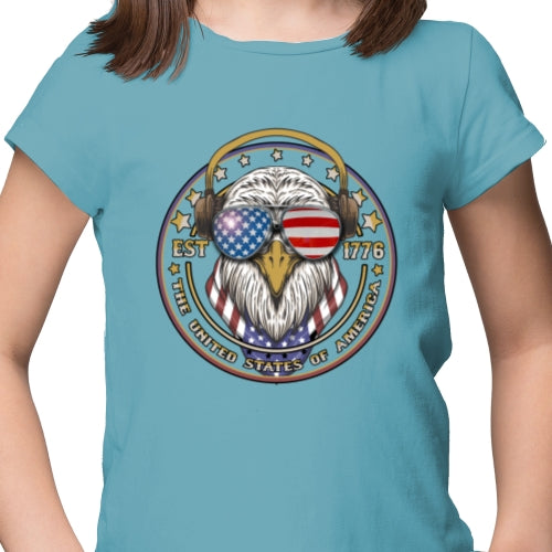 USA Eagle With Headphones DTF