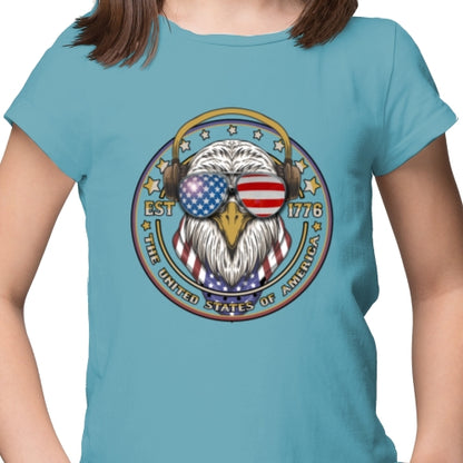 USA Eagle With Headphones DTF