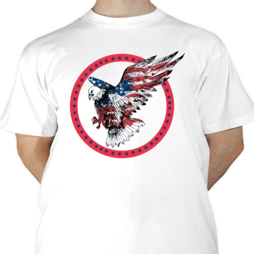 American Eagle With Red Circle Sublimation