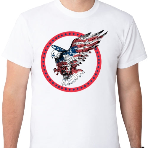 American Eagle With Red Circle Sublimation