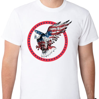 American Eagle With Red Circle Sublimation